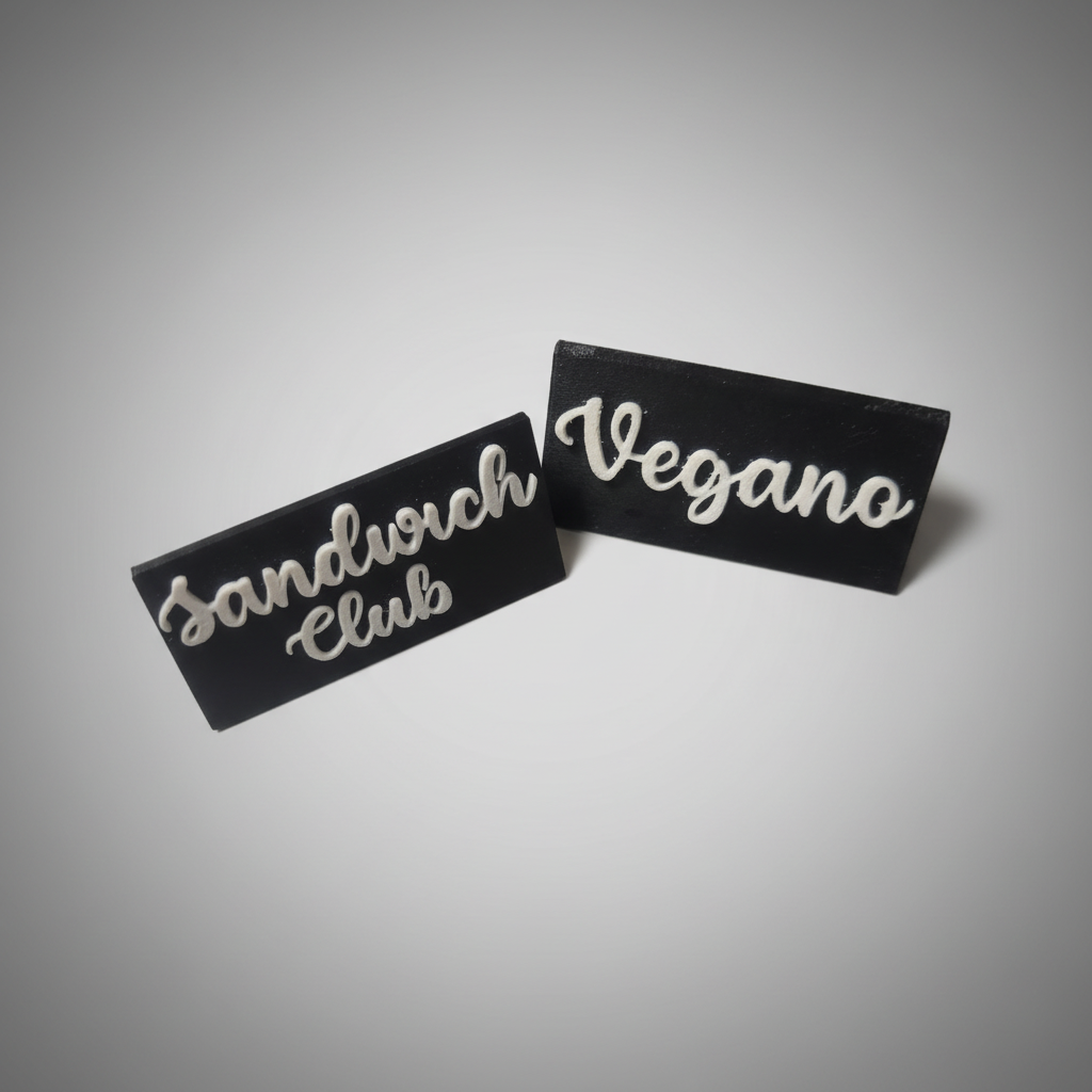 Letreros Sandwich Club y Vegano