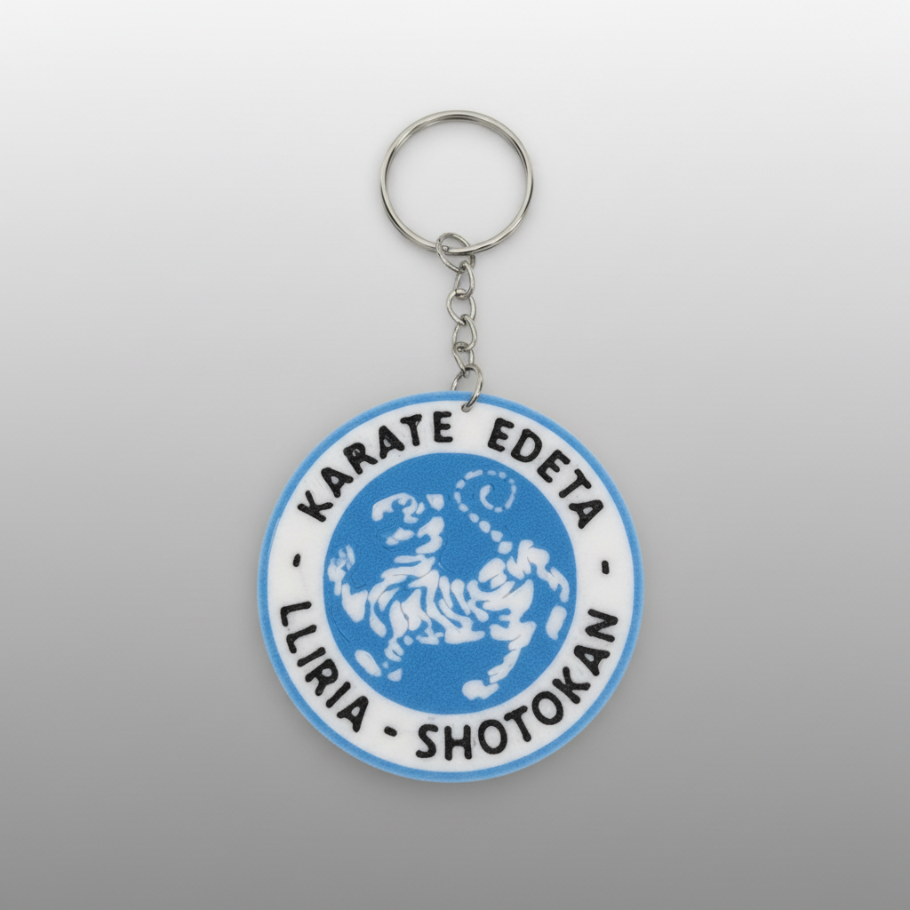 Llavero personalizado con logo impresión 3D merchandising para eventos y clubes


