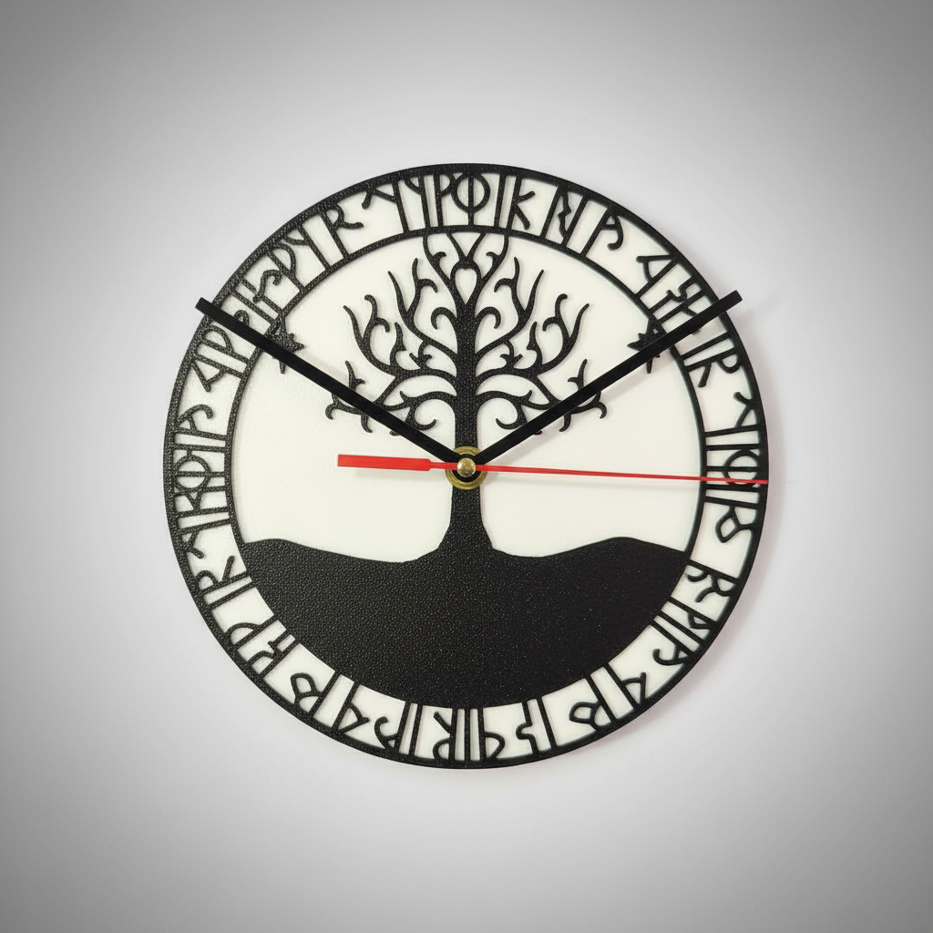 Reloj decorativo personalizado con texto circular