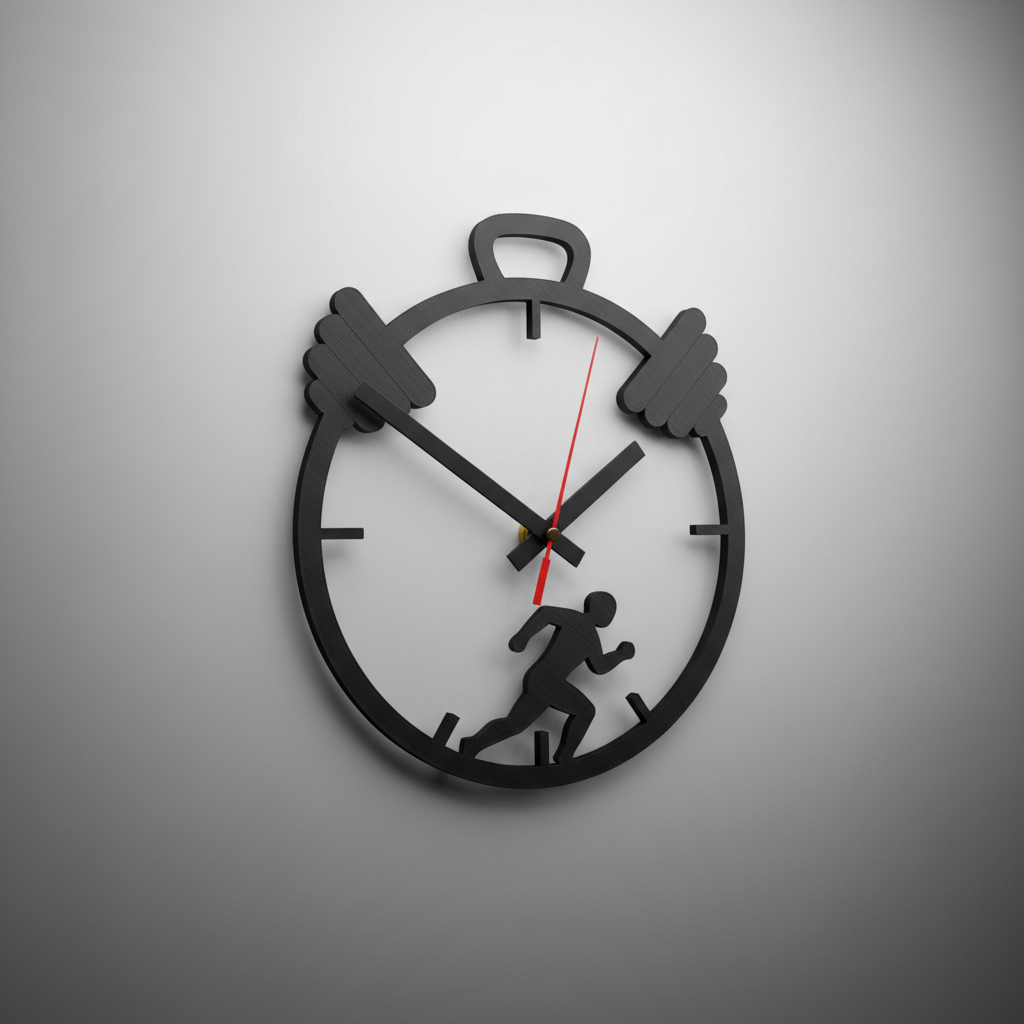 Reloj de pared 3D personalizado gimnasio fitness con pesas y mancuernas impresión 3D
